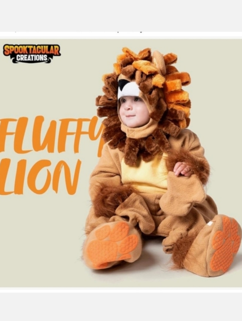 Baby Fluffy Lion Costume for Kids, Toddler Halloween Dress Up (18-24 months)